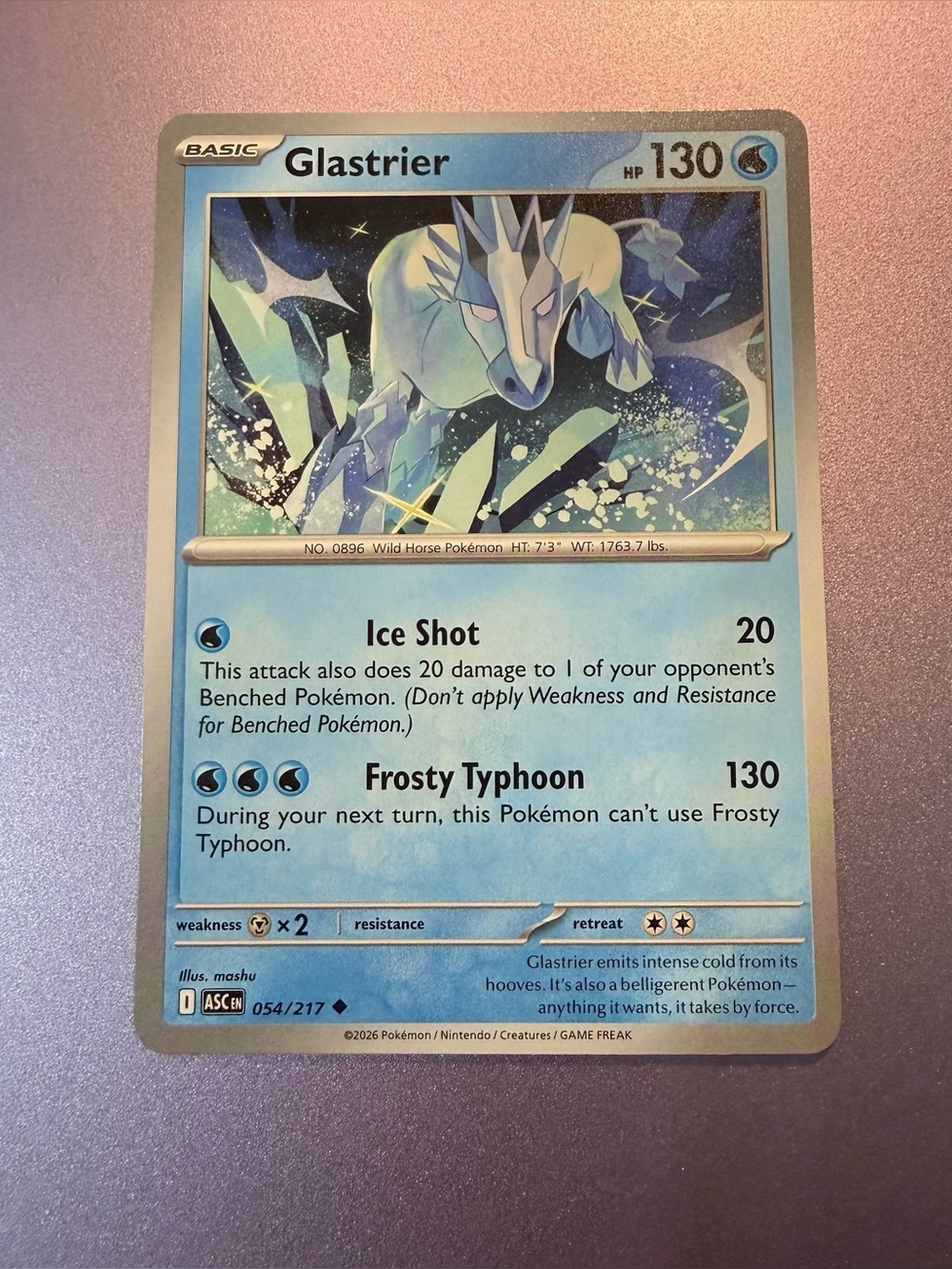 Pokemon TCG Glastrier 054/217